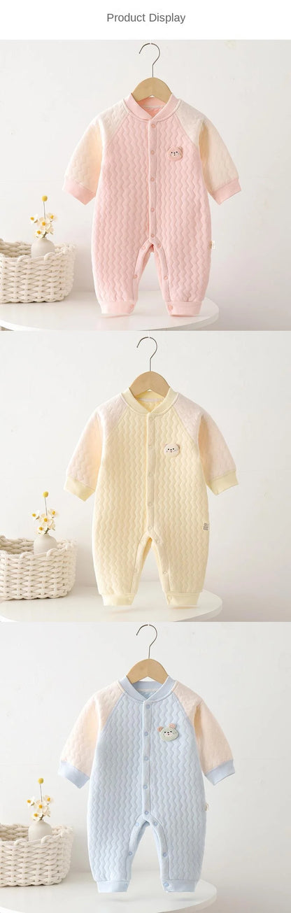 Baby-Body ohne Knochen, warmer Strampler für Neugeborene, Jungen und Mädchen, Cartoon-Body mit langen Ärmeln, Kletteranzug.