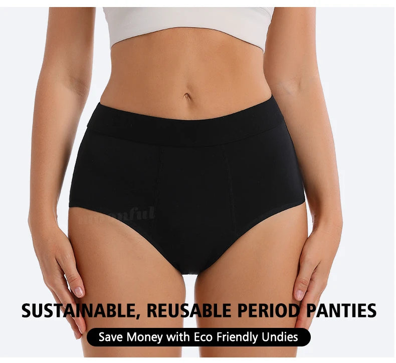 Menstruation Panties High Waist Abundant Flow Menstrual Panties Woman Absorbent Period Underwear Incontinence Briefs Ladies.