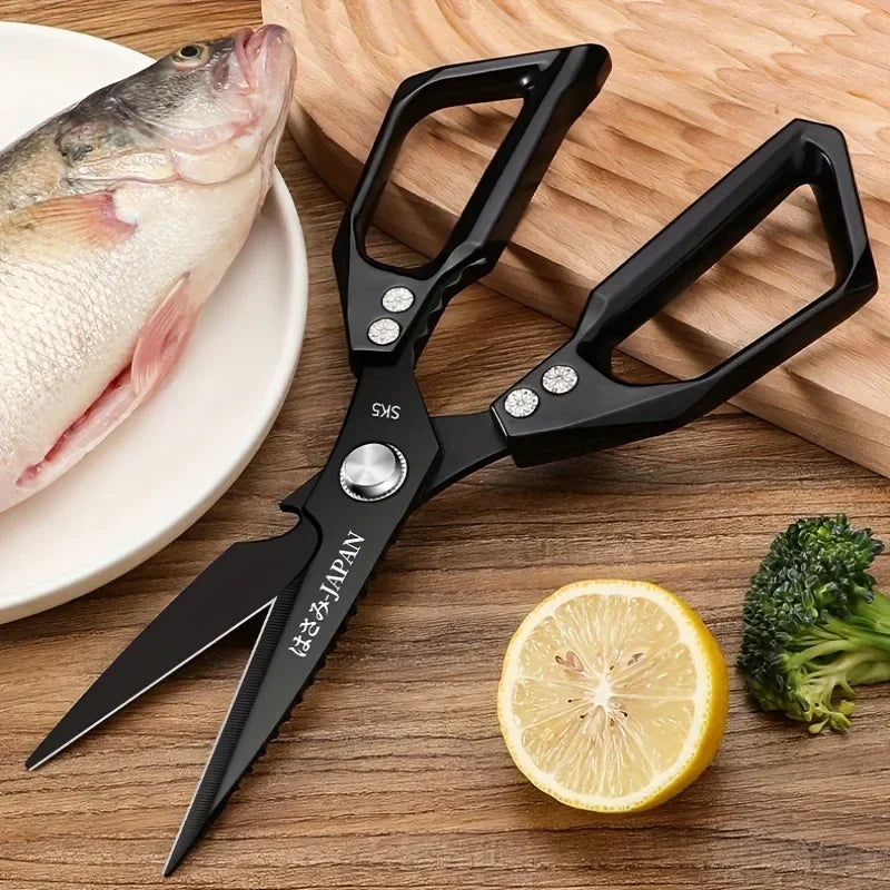 High Quality Multifunctional Kitchen Scissors Chicken Bone Scissors Fish Scale Scraper Bottle Opener Walnut Clip Kitchen Knife.