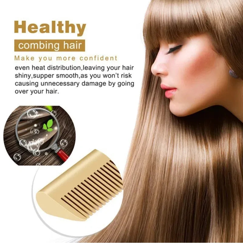 Straight hair comb, bangs, dry and wet dual-use comb, straight hair curling iron, household roll straight electric comb.