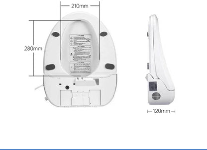 Intelligenter, länglicher Toilettensitzbezug – beheizt, wassersparend, automatische Reinigungsdüse, langsam schließend, trocken, LED-Licht für modernes Badezimmer