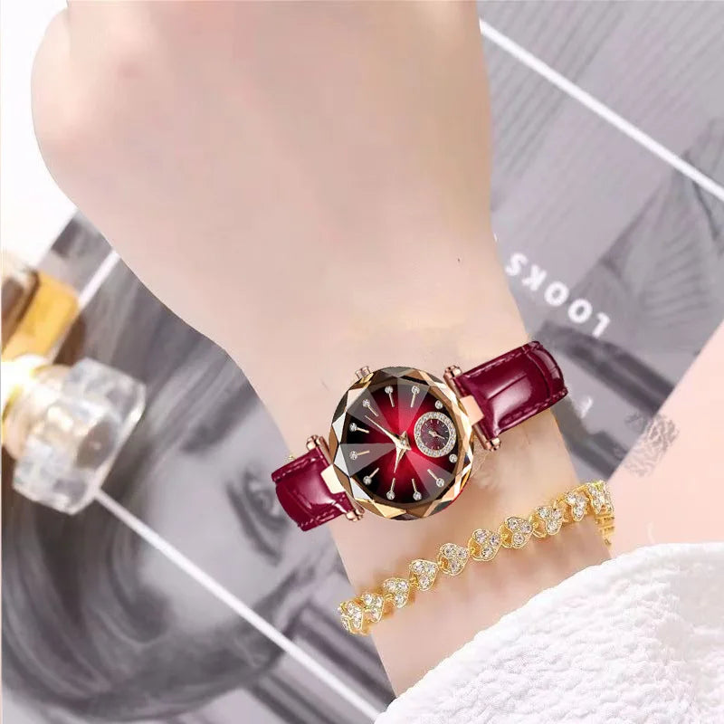 Luxury Woman Wristwatch Elegant Waterproof Stainless Steel Watch for Ladies Dress Diamond Quartz Women Watches Relogio Feminino.