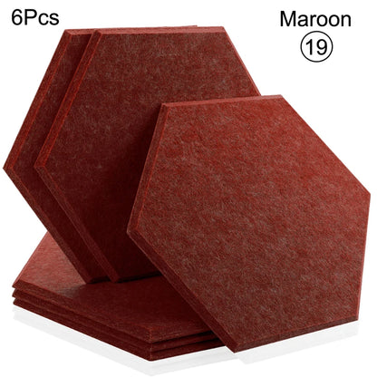 Sound Absorbing Wall Panels Hexagon 6 Pcs Bedroom Acoustic Insulation Sound-absorbing Panels Decor Acoustic Absorption Panel