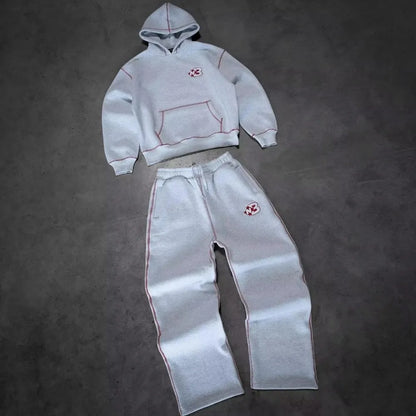 New Oversized Loose Y2k Tracksuit Men Cotton Casual Sports Hoodies Sweatpants Two Piece Set Clothes for Men Fashion Streetwear.