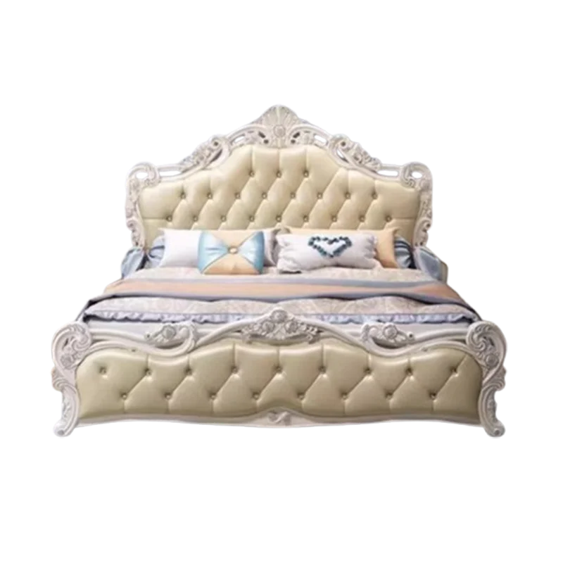 Weißes hohes Doppelbett mit Schubladen, schlichtes rosa nordisches italienisches 180 x 200 cm großes Luxusbett, moderne Mädchenvilla, Cama-Hochzeitsmöbel