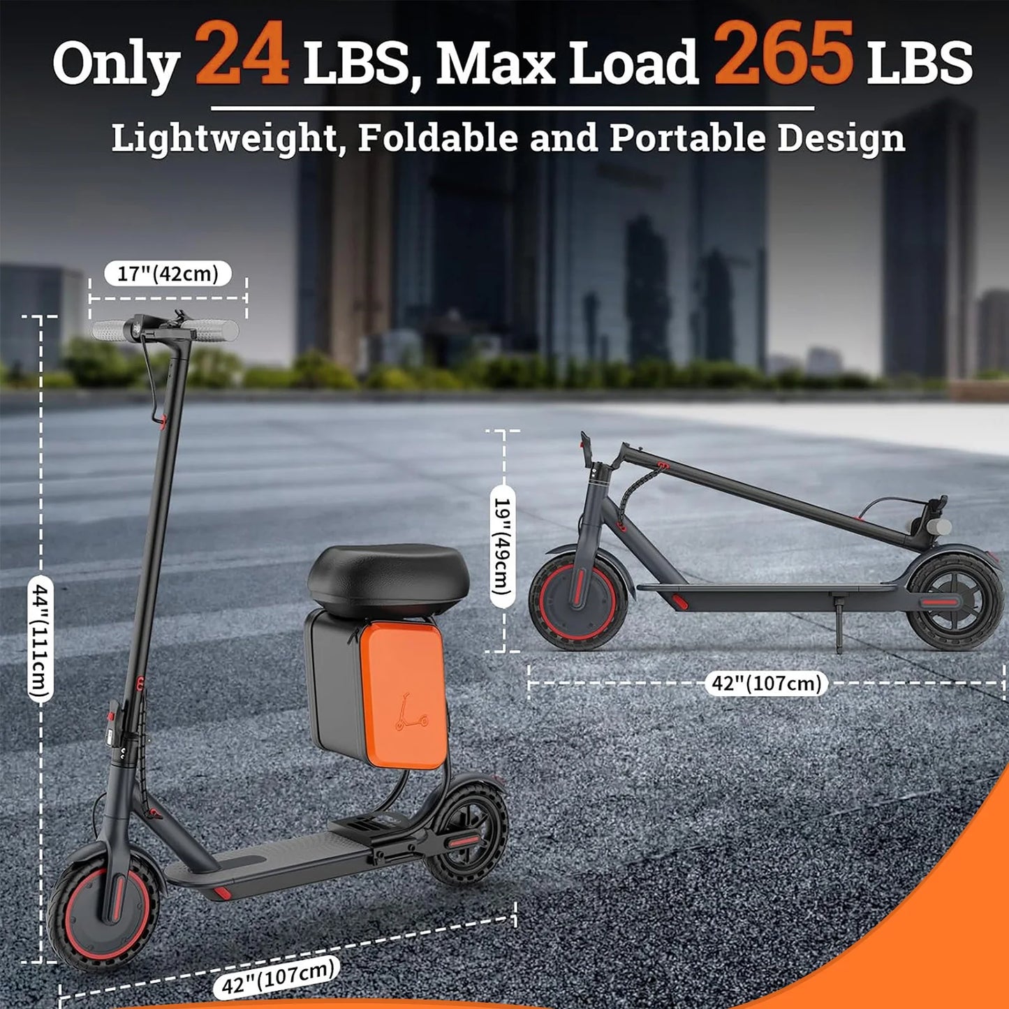 2025 New JUICEASE TX01XB Electric Scooter with Seat 350W 36V 25KM Long Range 31KM/H Smart App with Storage Compartment EScooter.