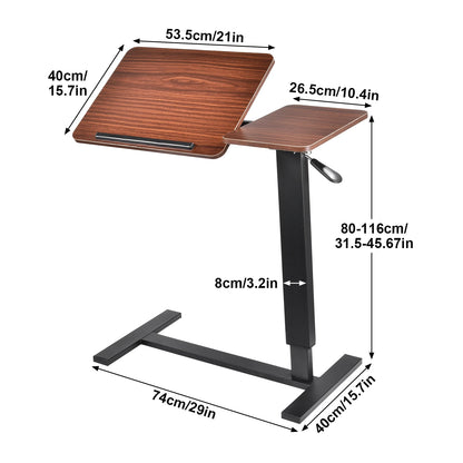 Höhenverstellbarer Sitz-Steh-Schreibtisch, pneumatischer Lift-Computertisch, Arbeitsplatz für Wohnzimmer, Schlafzimmer, Zuhause, Wohnheim