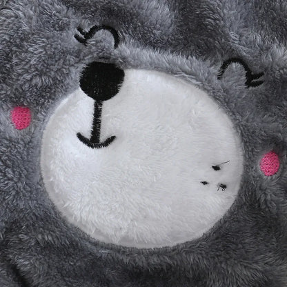 Herbst und Winter Neue Baby Plüsch Klettern Kleidung Baby Warme und Dicke Cartoon Hund Kaninchen Nette Baumwolle Kleidung für 0-2 jahre