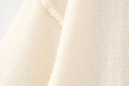 TRAF Women's Bat Sleeve Cardigan Sweater Temperament Lapel Metal Button Decoration Fashion Jacket Casual Commuter Women's Tops