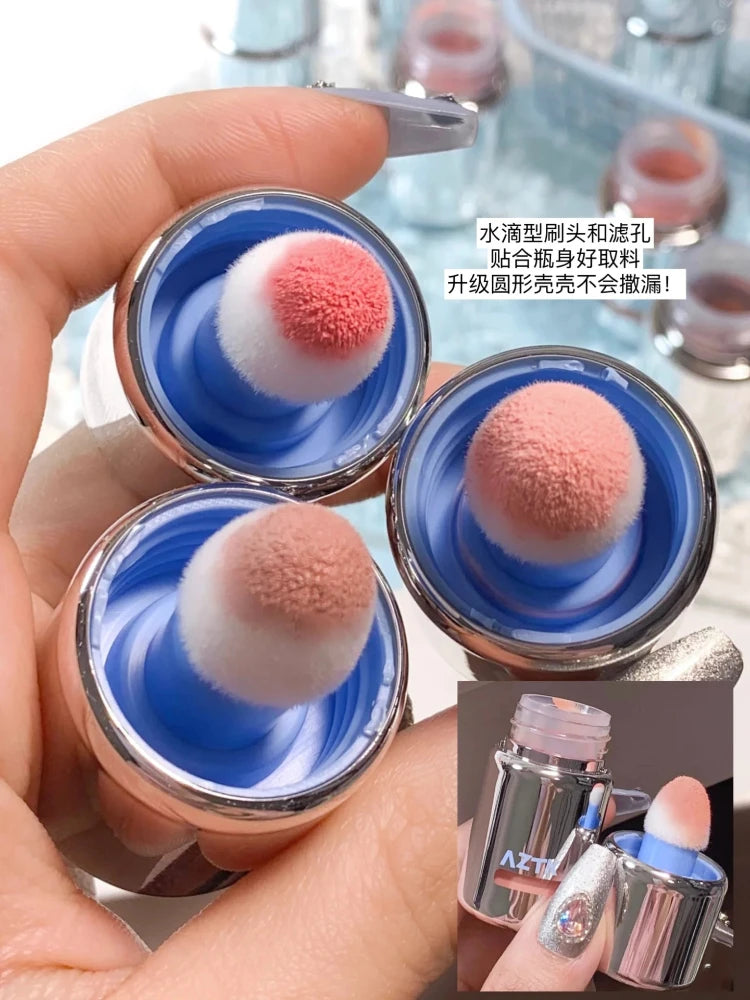 AZTK Cosmetics Jello Color Powder Liquid Blusher Rendering Moisturizing Beauty Expands Contracts Liquid Cheek Matt Face Makeup.