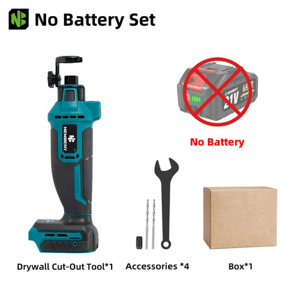 NEWBENY 3-Gang-Bürstenloses elektrisches Trockenbau-Ausschnittwerkzeug Holz Trockenbau Sheetrock Drehsäge Elektrowerkzeug für Makita 18–21 V Batterie-Pin