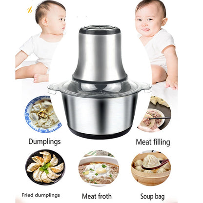 800W 3L Electric Meat Grinder Multifunction Food Processor Stainless Steel Kitchen Grinder Vegetable Chopper Slicer Machine Home.