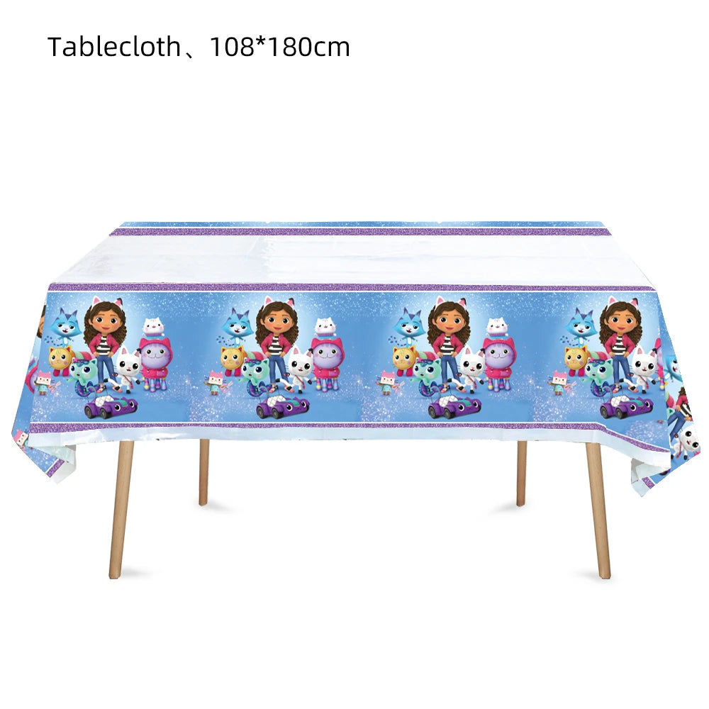 Disney Gabby Puppenhaus Geburtstag Party Dekoration Ballon Servietten Kinder Einweggeschirr Thema Party Supplies Kinder Geschenke