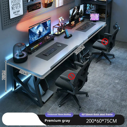 Moderne Doppel-Computertische für Zuhause, Desktop, E-Sport, Gaming-Tisch, Schlafzimmer, einfacher Schreibtisch, Studenten-Studientische, Büromöbel
