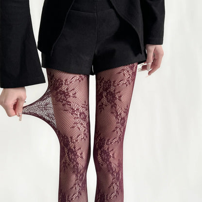 2025 New Tights Women Sexy Lace Floral Thigh High Stockings Pantyhose Lingerie Hosiery Mesh Fishnet Stockings Women Tights