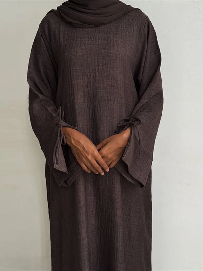 Muslim Abaya Women Dress Solid bow Jalabiya Eid 2025 Ramadan Morocco Islam Vestidos Largos Arab Long Robe Dubai Abayas Kaftan.