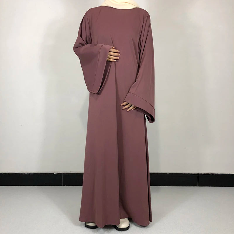 15 Colors Basic Plain Nida Abaya With Free Belt High Quality Muslim Women Modest Simple Dress EID Ramadan Islamic Clothing.