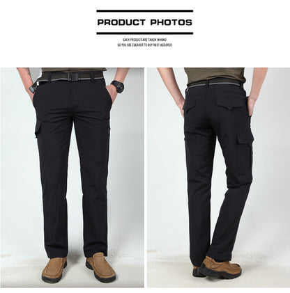 Summer Casual Lightweight Army Military Long Trousers Male Waterproof Quick Dry Cargo Camping Overalls Tactical Pants Breathable.