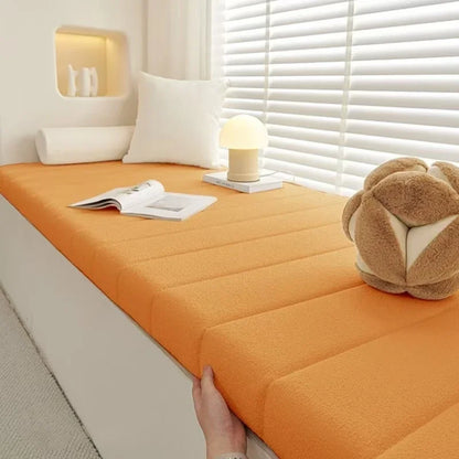 Benutzerdefinierte Teddy Samt Erkerfenster Sitz lange Bank Kissen Sitzpolster lange Matratze Polsterung Stuhl Sitzpolster dekorative Pads Schaukeln
