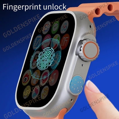 DW100 Pro Android Smartwatch Fingerprint Unlock Control Smart Watch 256GB ROM Free Download App WIFI GPS Camera 2.29inch Amoled.