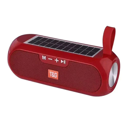 T&G TG182 Solar Charging Portable Stereo speakers Wireless Bluetooth With Mic Outdoor Loudspeaker Waterproof FM Radio Soundbar