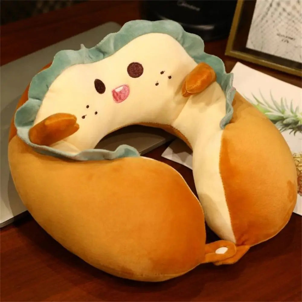 U-Shaped Pillow Cute Headrest Pillow Neck Car Sleeping Pillow Household Neck Protection Detachable Washable Neck Pillow.