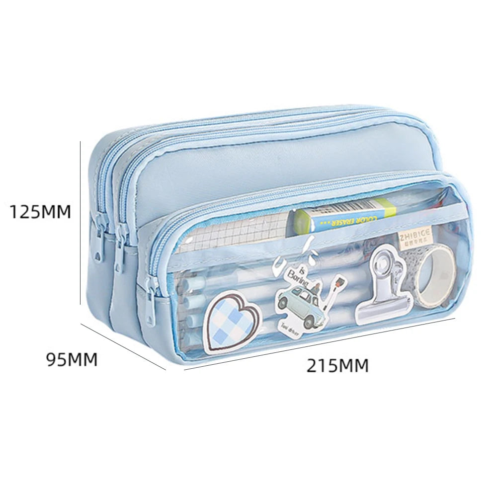 Neues einfaches Federmäppchen mit großem Fassungsvermögen für Schüler.