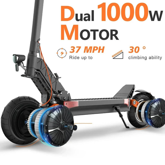 JOYOR S10-S-Z Folding Electric Scooter Dual 1000W Motor 10" Adults E-scooter with 60V 18Ah Battery.