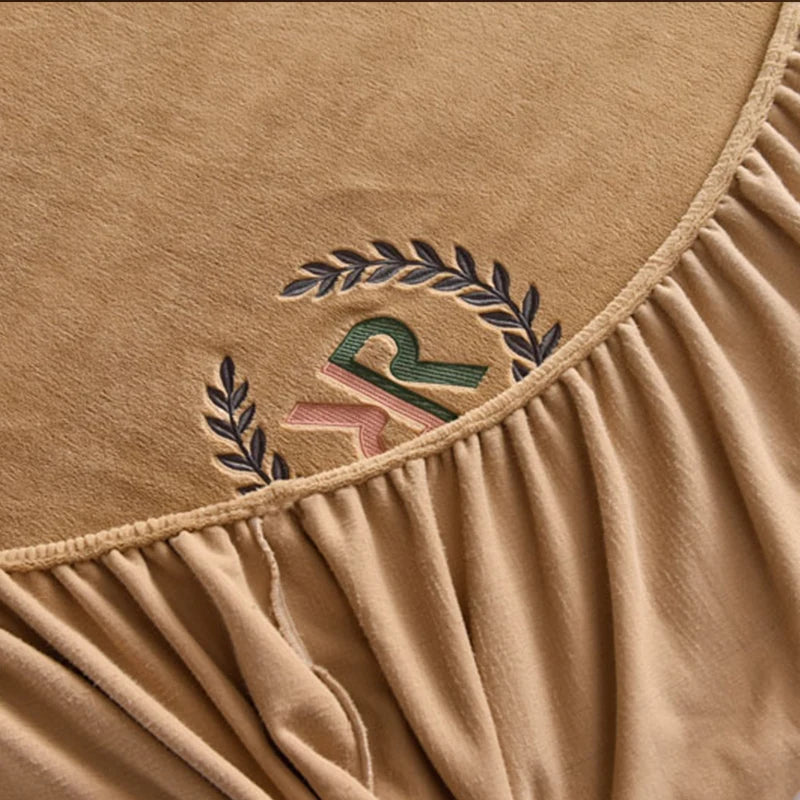 Winter Plush Elastic Fitted Sheet Couple Double Bedspread on The Bed Linen Mattress Pad Cover 90 150 180x200 Warm Deep Pocket.