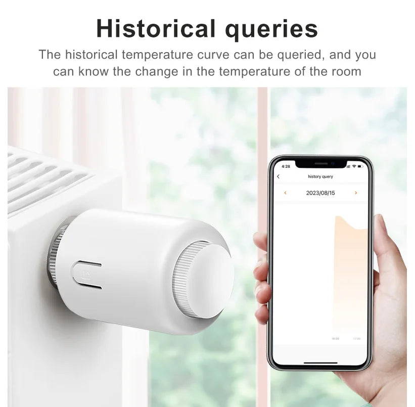 Tuya ZigBee Thermostat Radiator Actuator,Smart TRV Thermostatic Valve Temperature Controller Support Alexa Google Home.