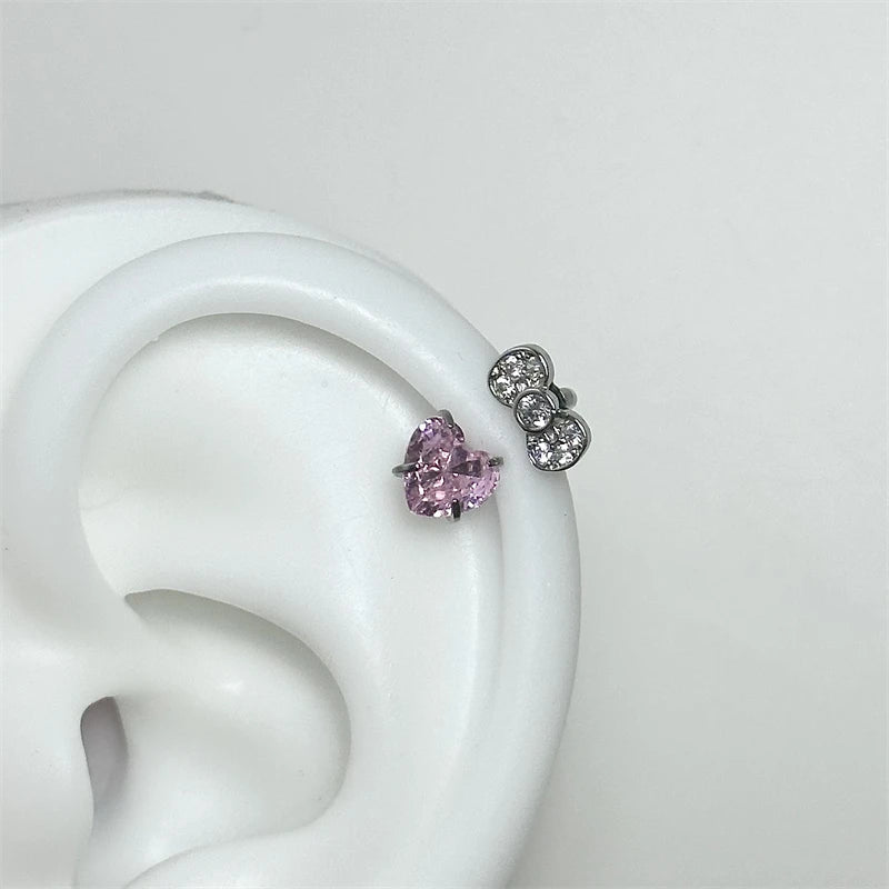1 PCS Star Silver Color 316L Stainless Steel Ear Bone Nail for Women New Fashion Allergy Prevention Jewelry Gifts.