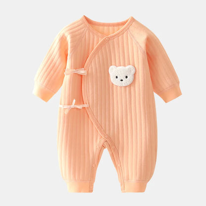 Jungen Mädchen Body Neugeborenen Winter Onesie Kleidung Baumwolle Kleinkind Hause Tragen 0-6M Verdickte Frühling und Herbst Kleidung