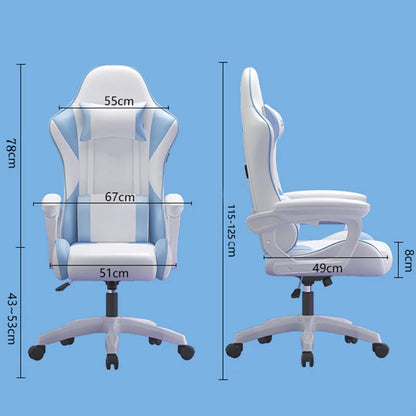 Computer-Bürostühle mit Rückenlehne, ergonomischer Gaming-Sessel mit drehbarer Silla-Heimbüromöbel für langes Sitzen