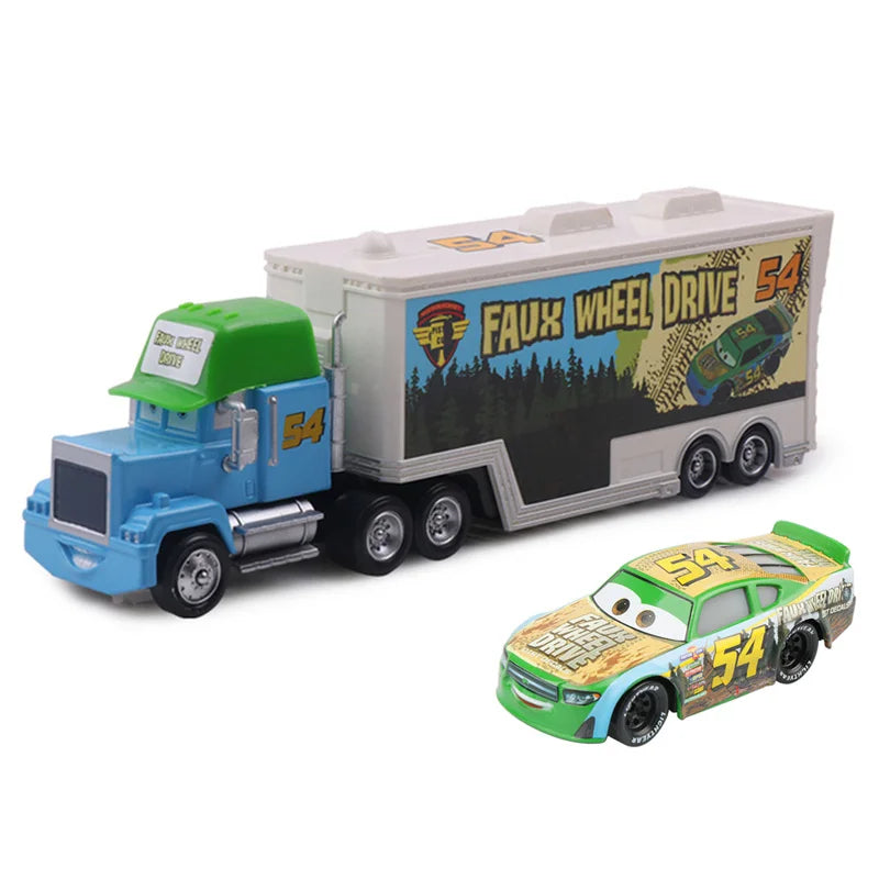 Disney Pixar Cars 2 3 Lightning McQueen Mack Uncle Jackson Storm Car Truck 1:55 Diecast Vehicle Metal Toys Gift for Children