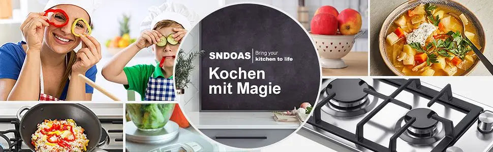 Stainless Steel Gas Hob Automatic Flame Protection 2 Bulbs | Dual Fuel Natural Gas/Propane Built-in/Freestanding 2400W 220-240V.