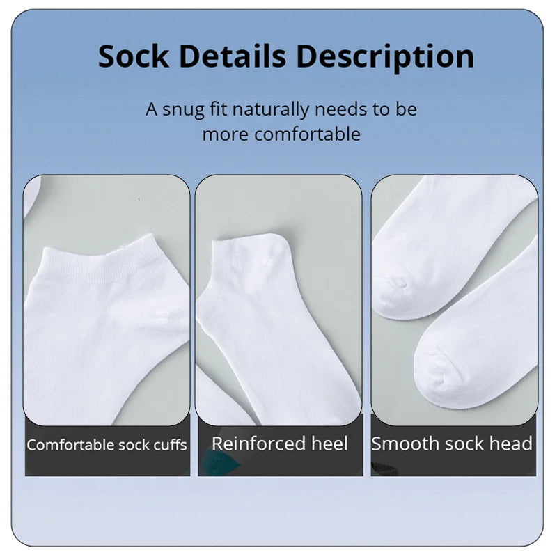 5/10 /20/30 Pairs Unisex Casual Plain Color Boat Socks Thin Breathable Comfy Anti Odor Sweat-absorbing Ankle Socks For Men Women.