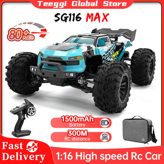ZLL SG116 MAX/PRO 1:16 High Speed Drift Racing 80KM/H Or 40KM/H Brushless Motor 4WD RC Car Off Road Car Toys for For Kid Gift.