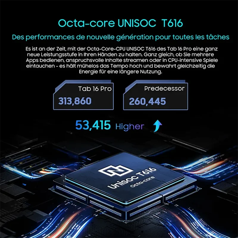 BLACKVIEW Tab 16 Pro Touch tablet 24Go + 256Go-SD 1To mAh 13MP + 8MP Android 14 Fast Charge-Dual SIM PC Mode.