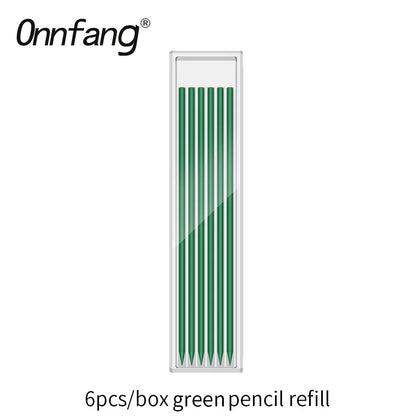 2,8 mm solider Zimmermanns-Druckbleistift mit Spitzer für Holzbearbeitungsbau, langer Kopf, Zimmermannsbleistift, Schreibwarenbedarf