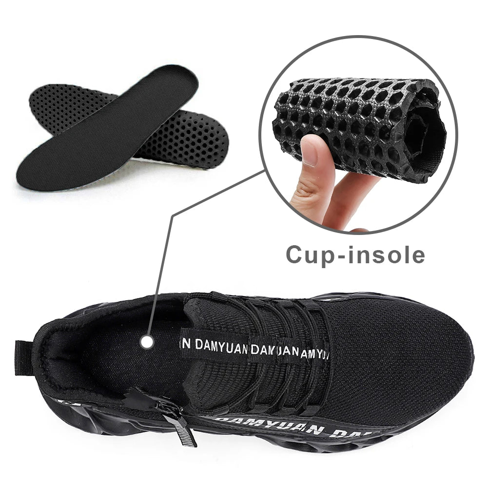 New Spring and Autumn Soft soled Running Men's Mesh Breathable Casual  Sports Shoes Men's Trendy Shoes Lightweight  Sneaker