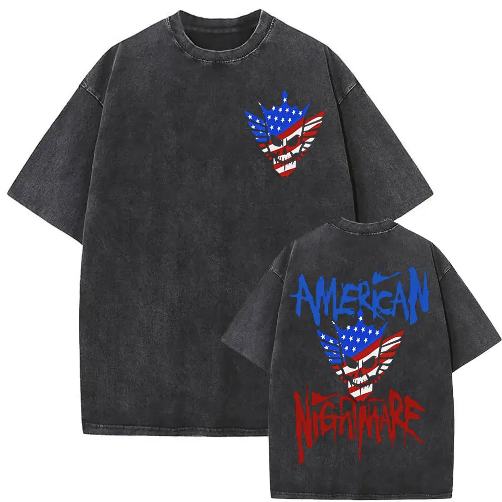 Cody Rhodes The American Nightmare Graphic T Shirt Men Women Fashion 90s Vintage Washed T Shirts Casual Cotton Oversized T-shirt.