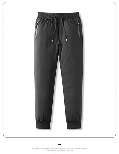 Luxury Winter Thick Warm Windproof Waterproof White Duck Down Pants Men New Down Pants Outward Wearing Cold Proof Sports Pants