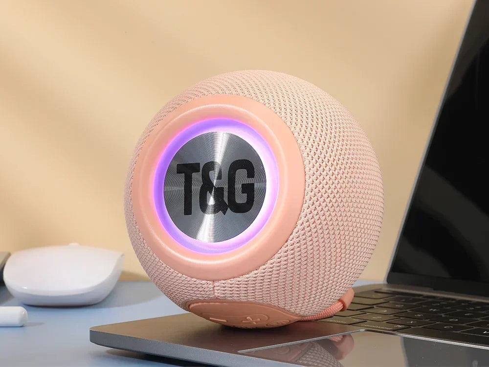 T&G TG337 Bluetooth Speaker Portable TWS Wireless Mini Bass Boombox LED Loudspeaker IPX7 Outdoor Music Player Support BT AUX FM