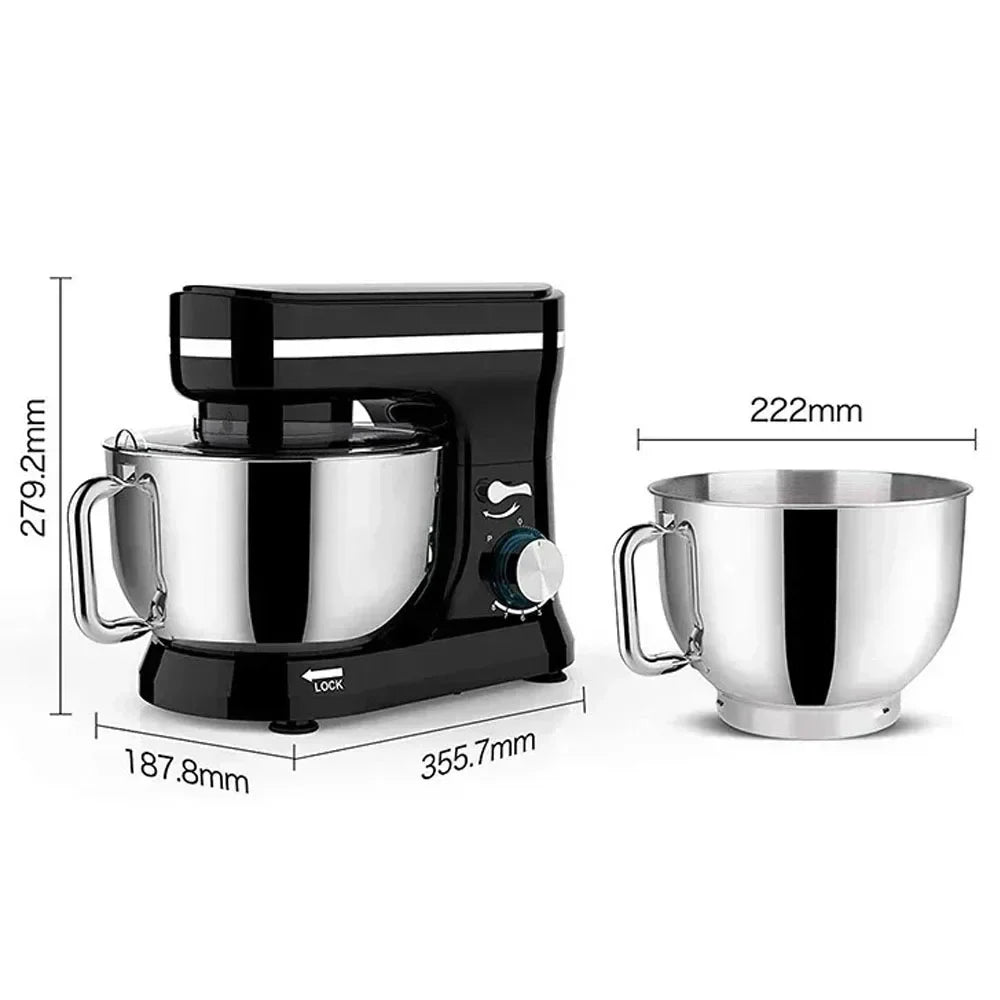 3in1 Kitchen Food Stand Mixer Multifunctional  Chef Machine Stand Cream Egg Whisk Mixer Blender Cake Dough Bread Maker 220V.