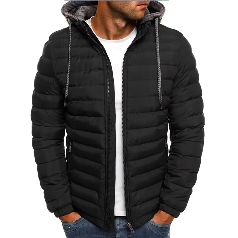 2024 Autumn And Winter Male Loose Overcoat Clothing Outdoor Casual Sportswear Fashion Streetwear Style Hooded Warm Zipper Jacket.