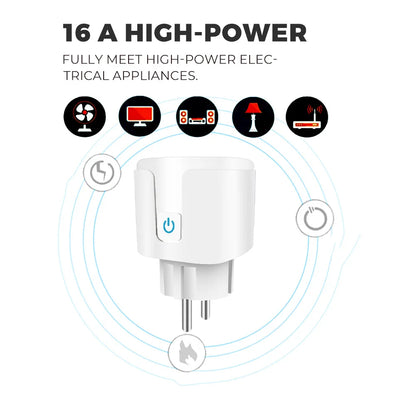 Smart Plug WiFi Buchse EU 16A/20A Mit Power Monitor Timing Funktion Tuya Smart Leben APP Steuerung Funktioniert mit Alexa Google Hause.