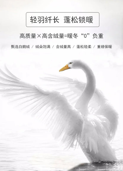 Goose Down Soft Duvet Luxury Blanket King Queen Twin Size Comforter Bedding Filler Bread Shape Super Warm Quilt.