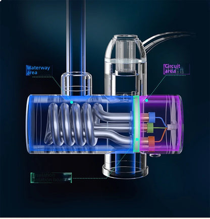 Electric Hot Cold Mixer Tap 3000W Instant Heating Faucet 360 Degree Rotation Fast Heating Tap Digital Kitchen Bathroom Supplies