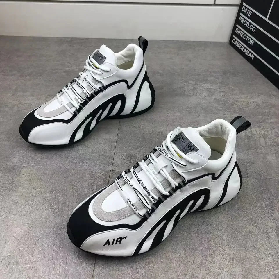 Sneakers Men Fashion  Casual Lightweight Breathable Running Shoes Men Sneakers Lace-up Platform Sneakers Footwear Zapatos Hombre.