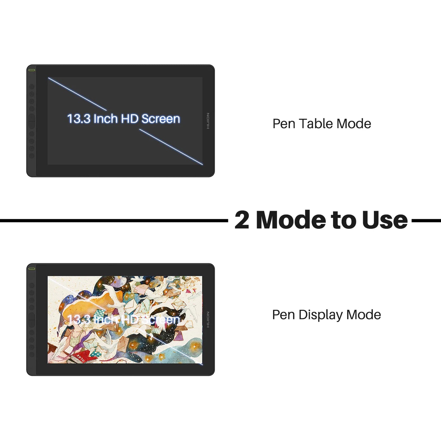 HUION New Arrival Kamvas 16(2021) Graphics Drawing Monitor Battery-free Digital Pen Tablet For Win/MAC And Android 120%s RGB.